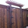 8' Ceadr Board on Board 
Western Red Cedar
Hand Dipped Oil Base Stain
Tripple Trim with Corples and gate 
DFW Fence Contactor