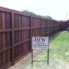 8' Ceadr Board on Board 
Western Red Cedar
Hand Dipped Oil Base Stain
Post Master ( Posts) ( Hidden Posts)
DFW Fence Contactor